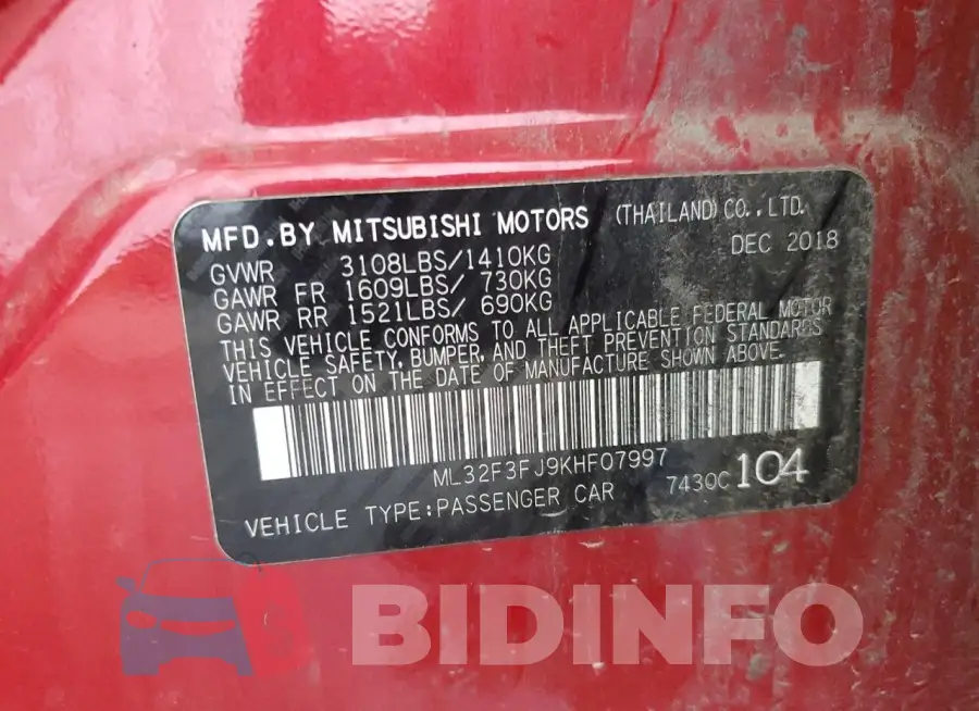 ML32F3FJ9KHF07997 Photo# 12