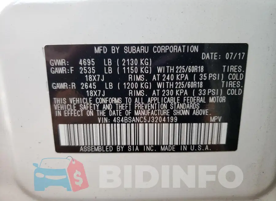 4S4BSANC5J3204199 Photo# 12