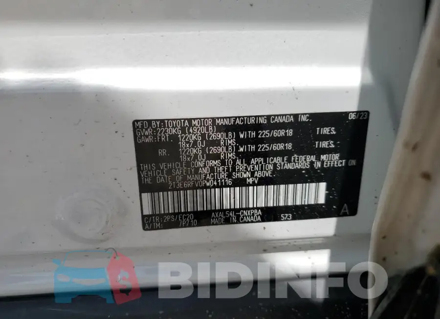 2T3E6RFV0PW041116 Photo# 13