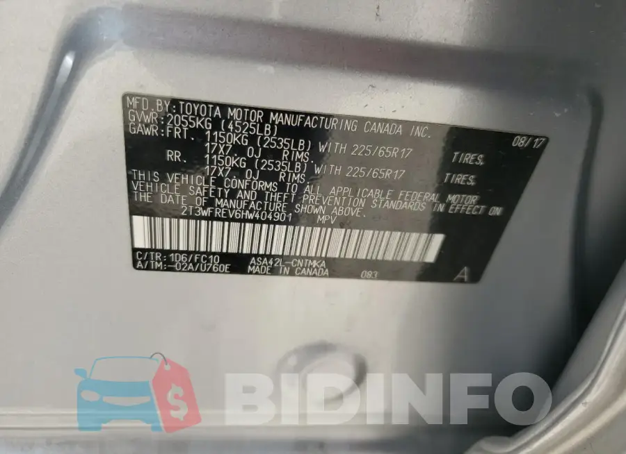 2T3WFREV6HW404901 Photo# 14