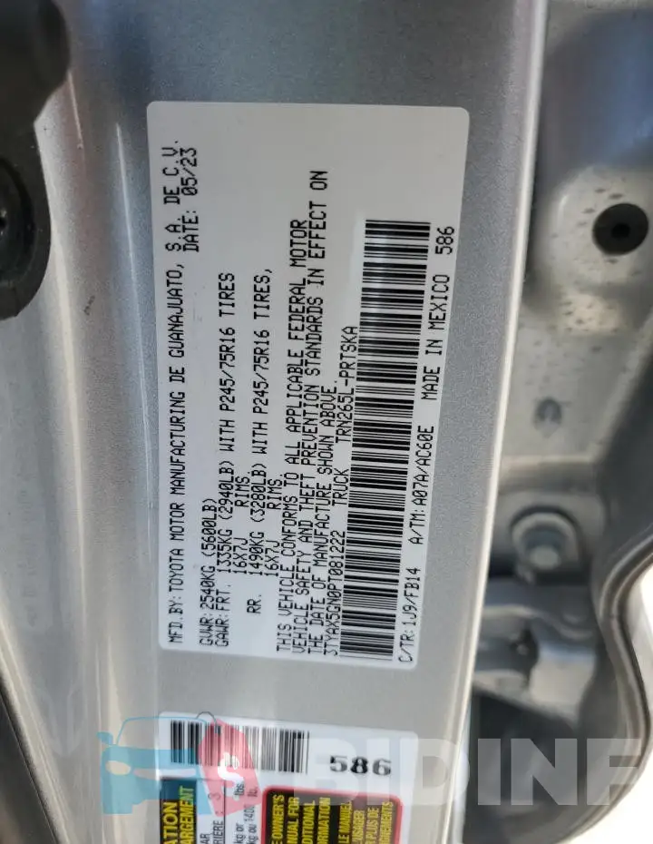 3TYAX5GN0PT081222 Photo# 12