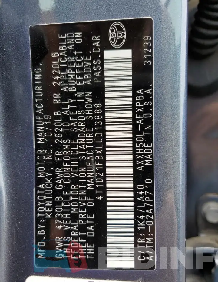 4T1D21FBXLU013888 Photo# 12