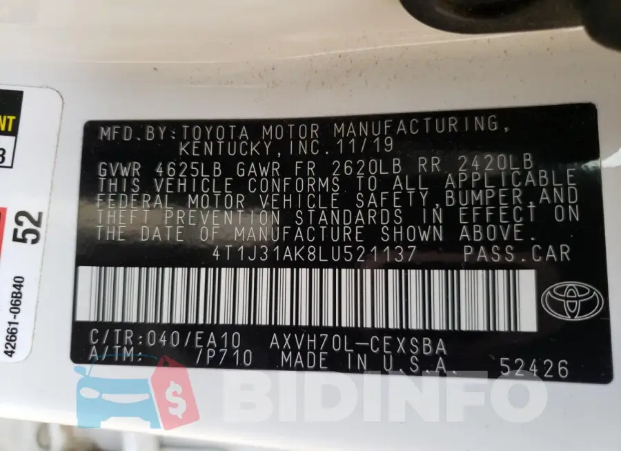 4T1J31AK8LU521137 Photo# 12
