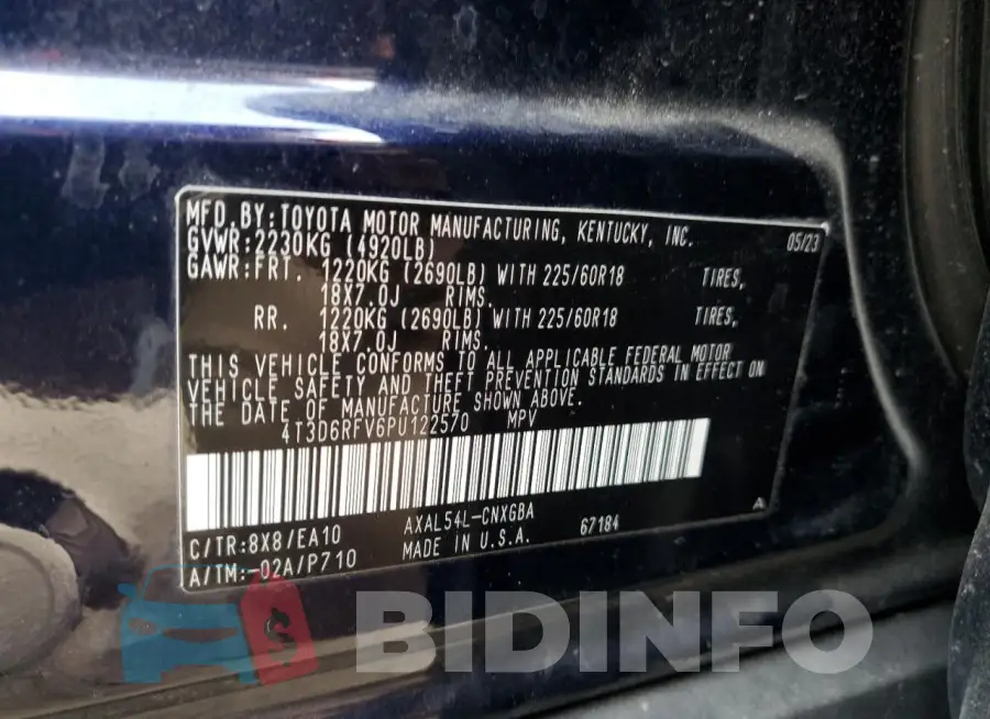 4T3D6RFV6PU122570 Photo# 12