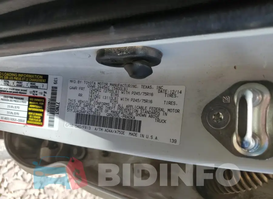 5TFJU4GN4FX073633 Photo# 12
