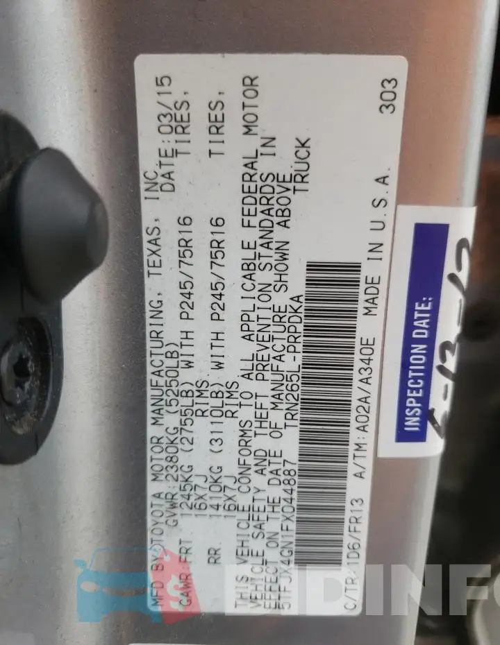 5TFJX4GN1FX044887 Photo# 12