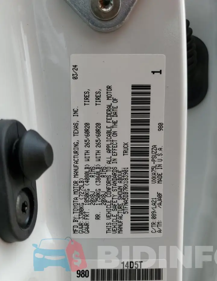 5TFNA5DB7RX183901 Photo# 12