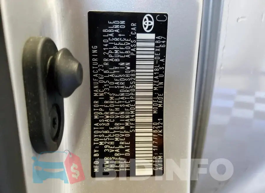 5YFB4MDE1PP055289 Photo# 13