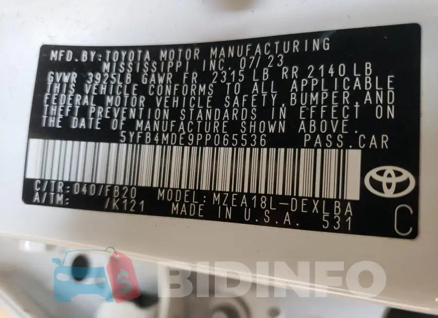 5YFB4MDE9PP065536 Photo# 12