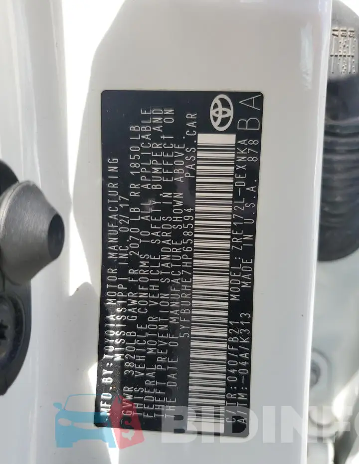 5YFBURHE7HP658594 Photo# 12