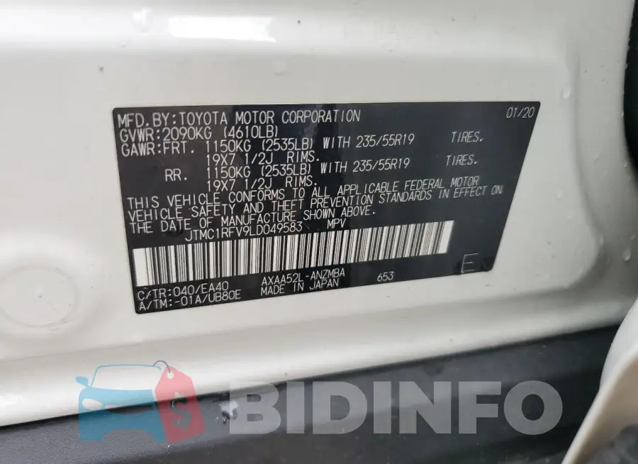 JTMC1RFV9LD049583 Photo# 13