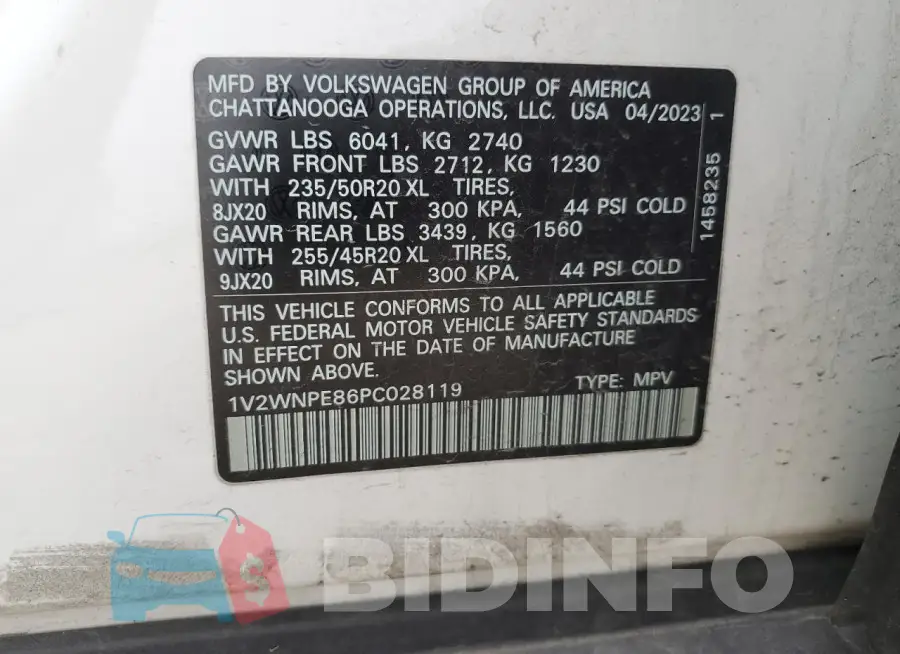 1V2WNPE86PC028119 Photo# 13