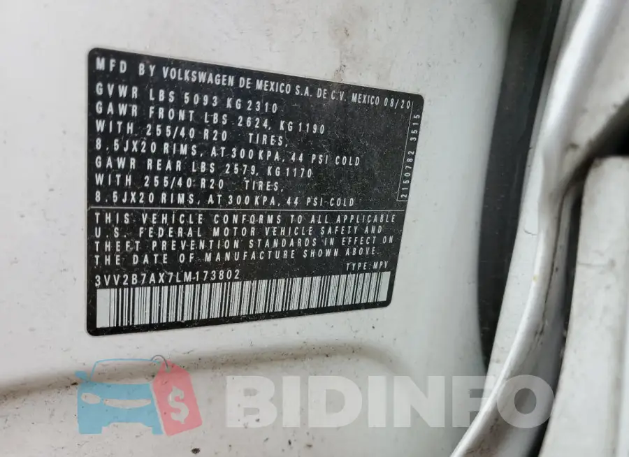 3VV2B7AX7LM173802 Photo# 13