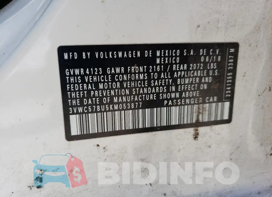 3VWC57BU5KM053877 Photo# 12