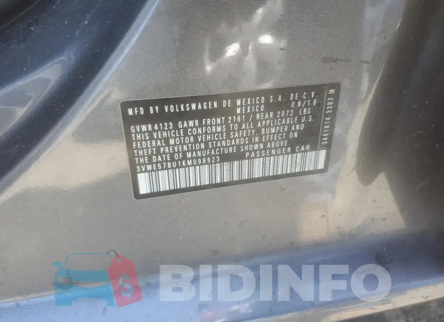 3VWE57BU1KM098923 Photo# 12