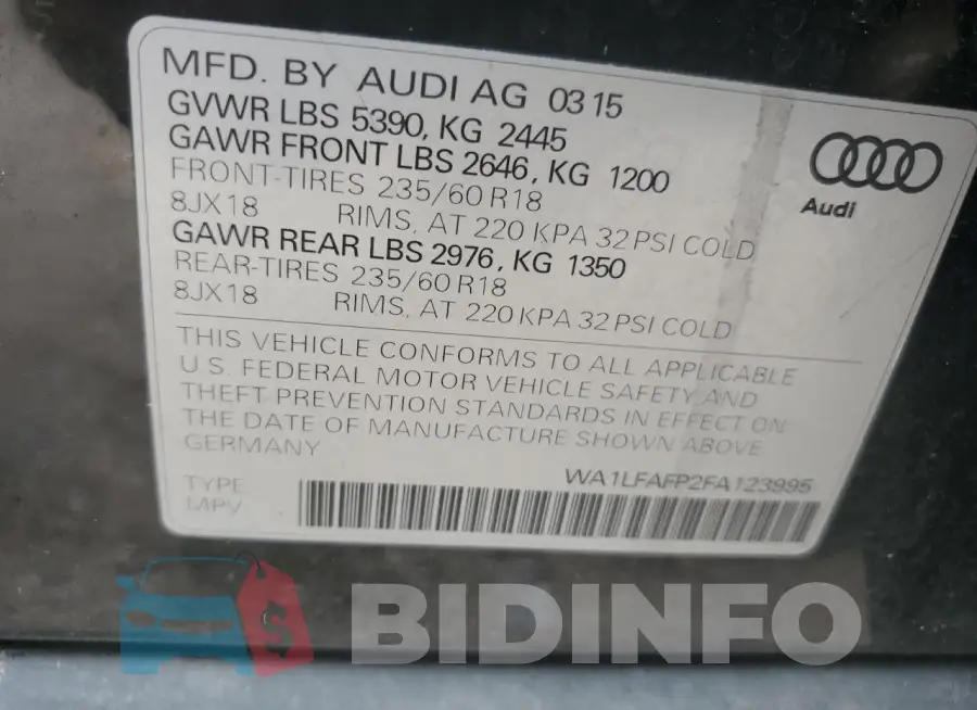 WA1LFAFP2FA123995 Photo# 14