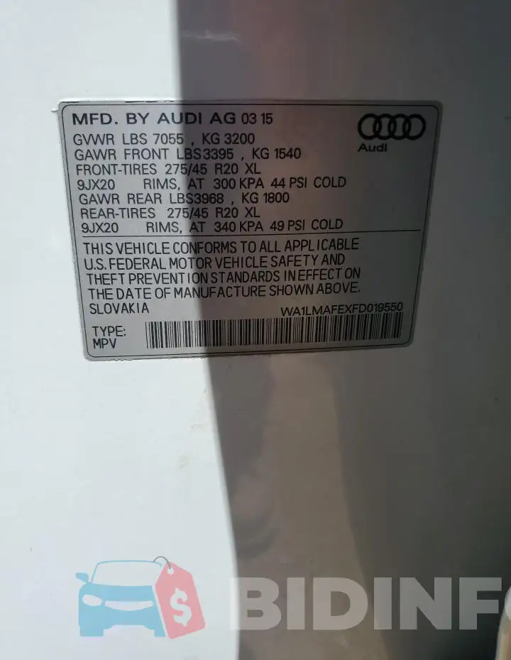 WA1LMAFEXFD019550 Photo# 13