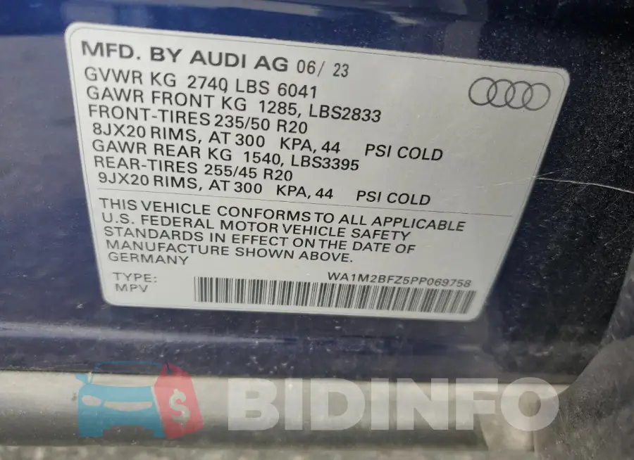 WA1M2BFZ5PP069758 Photo# 14