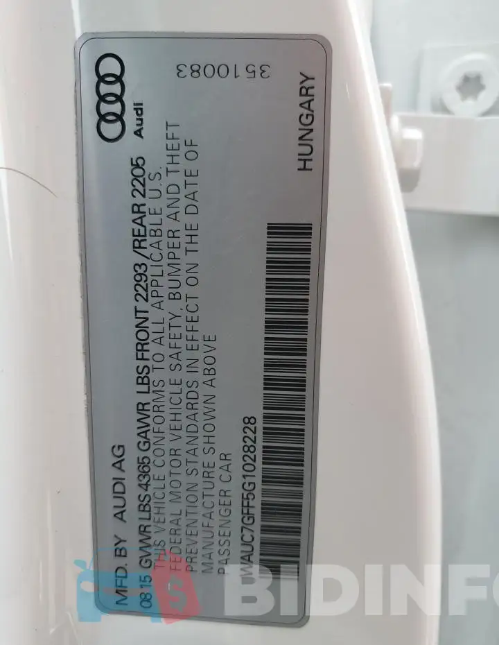 WAUC7GFF5G1028228 Photo# 12