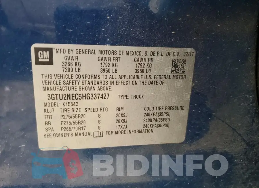 3GTU2NEC5HG337427 Photo# 12