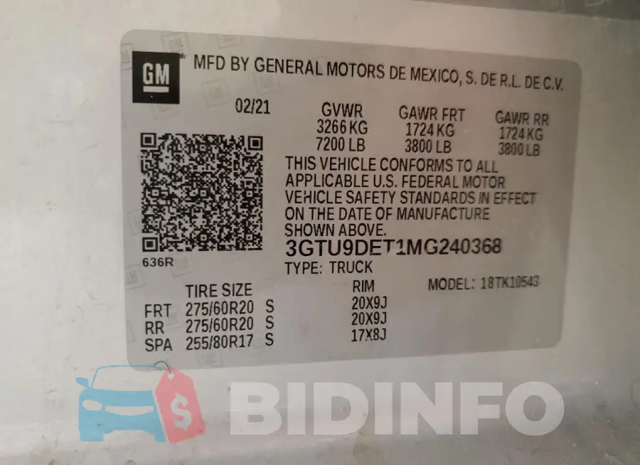 3GTU9DET1MG240368 Photo# 12