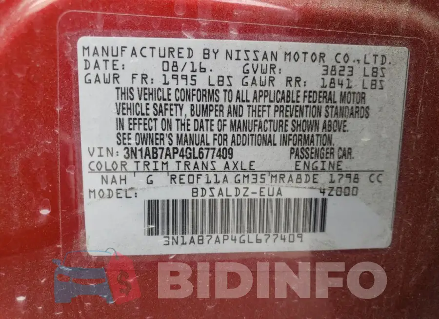 3N1AB7AP4GL677409 Photo# 12