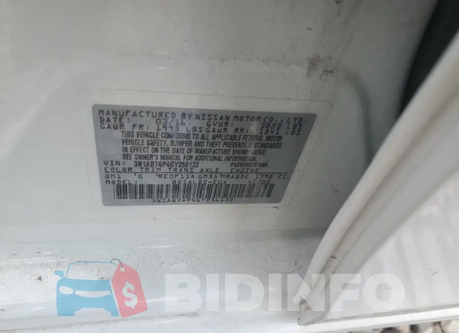 3N1AB7AP4GY256132 Photo# 13