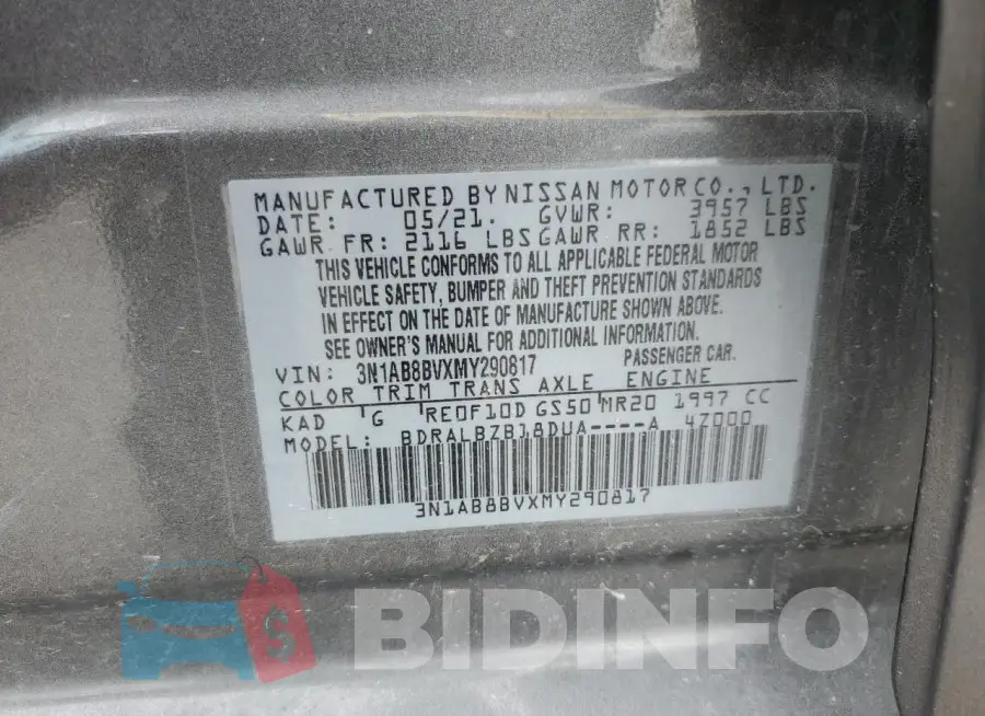 3N1AB8BVXMY290817 Photo# 12
