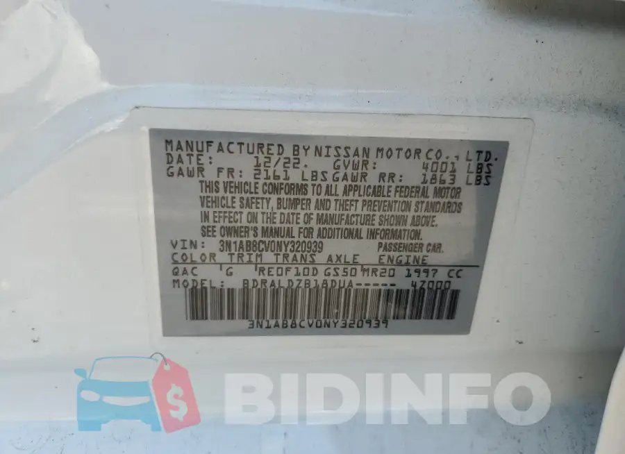 3N1AB8CV0NY320939 Photo# 12