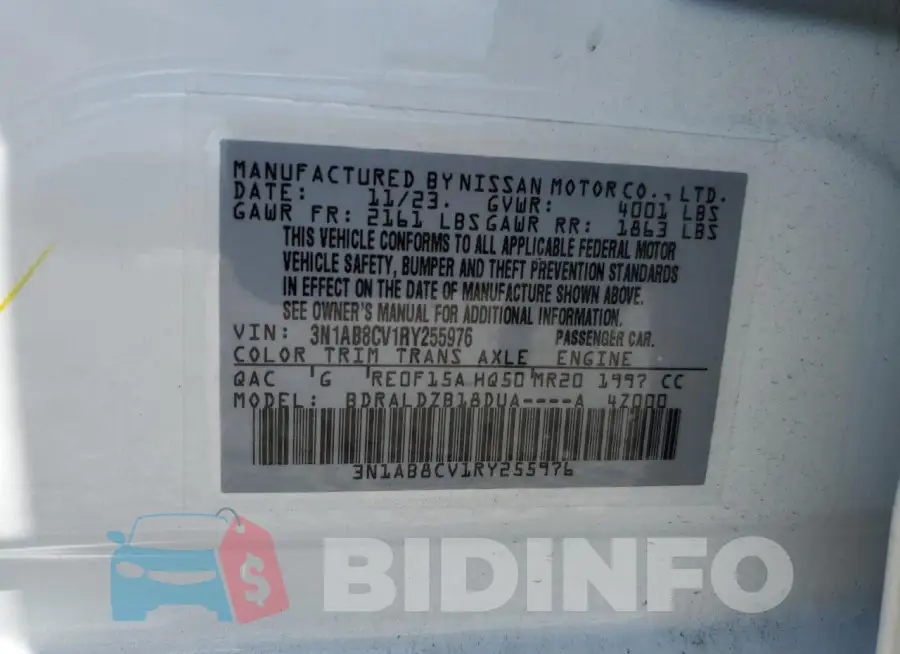 3N1AB8CV1RY255976 Photo# 12