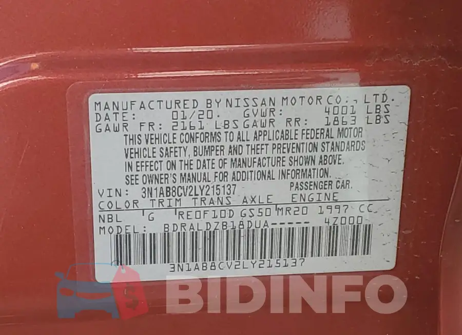 3N1AB8CV2LY215137 Photo# 12