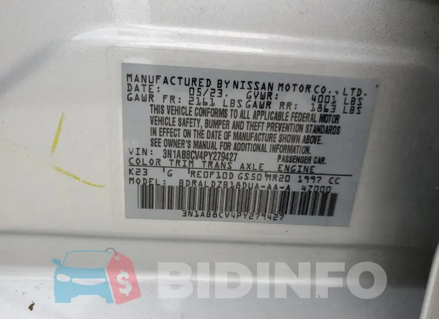 3N1AB8CV4PY279427 Photo# 13