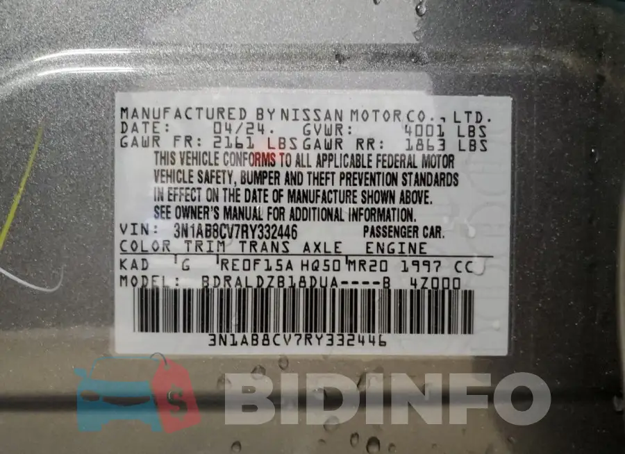 3N1AB8CV7RY332446 Photo# 12