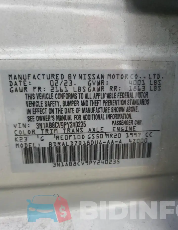3N1AB8CV9PY240235 Photo# 12