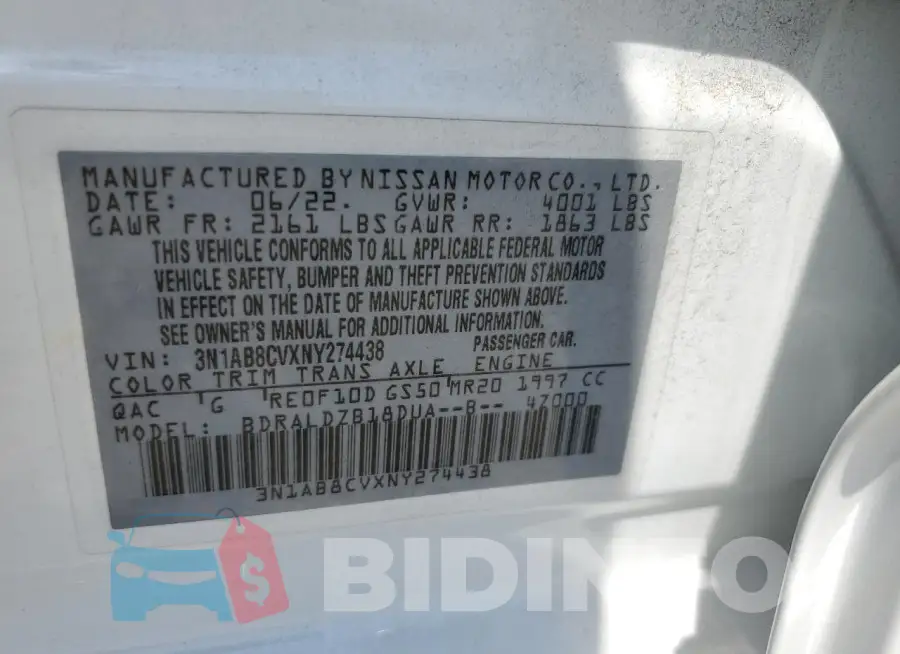 3N1AB8CVXNY274438 Photo# 12
