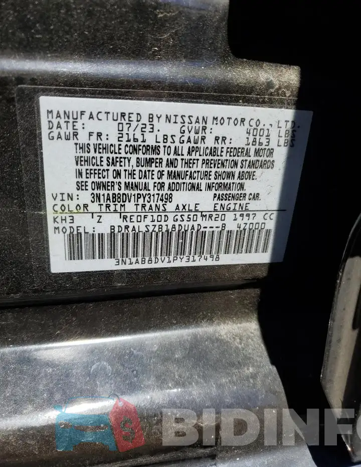 3N1AB8DV1PY317498 Photo# 12