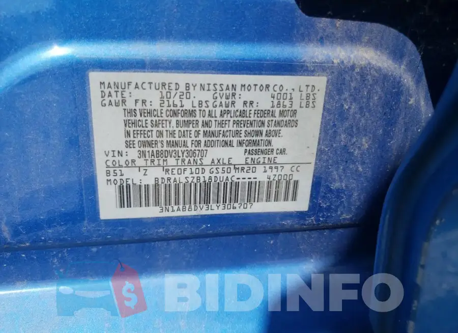 3N1AB8DV3LY306707 Photo# 12