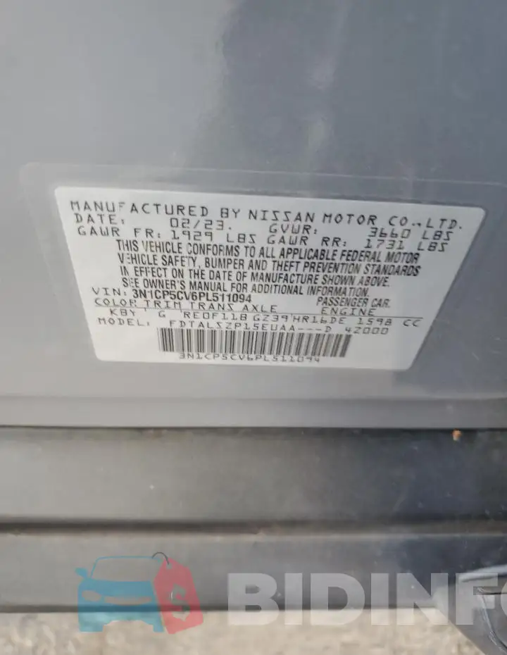 3N1CP5CV6PL511094 Photo# 12