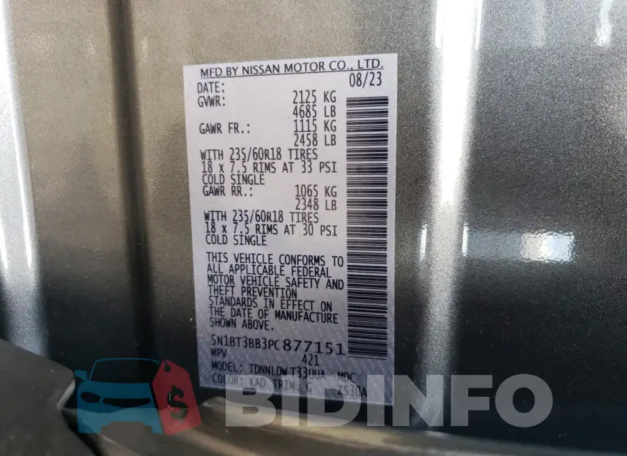 5N1BT3BB3PC877151 Photo# 14