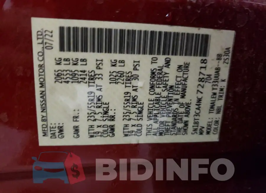 5N1BT3CA4NC728718 Photo# 13