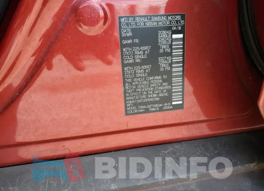 KNMAT2MT0GP685789 Photo# 13