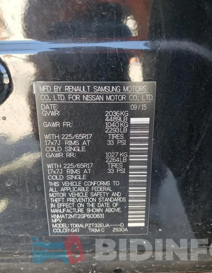 KNMAT2MT2GP600631 Photo# 13