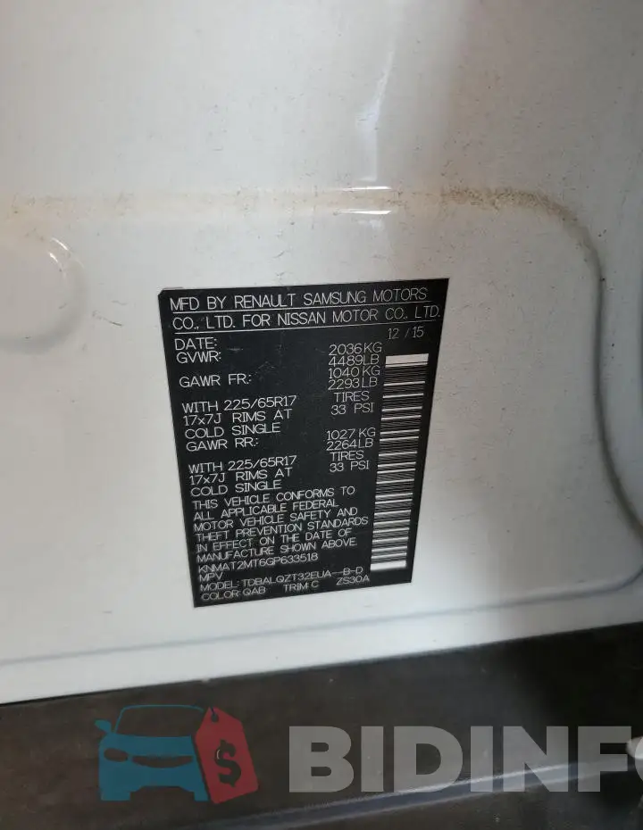 KNMAT2MT6GP633518 Photo# 13
