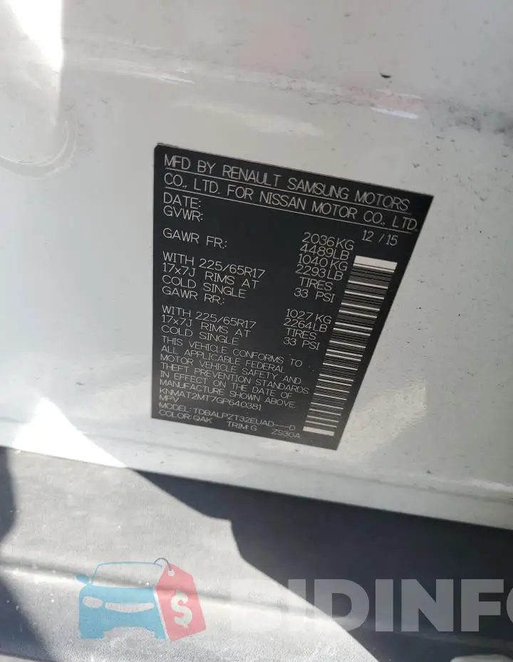 KNMAT2MT7GP640381 Photo# 12