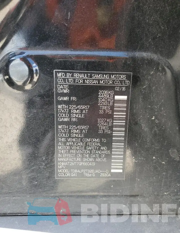 KNMAT2MT7GP660419 Photo# 13