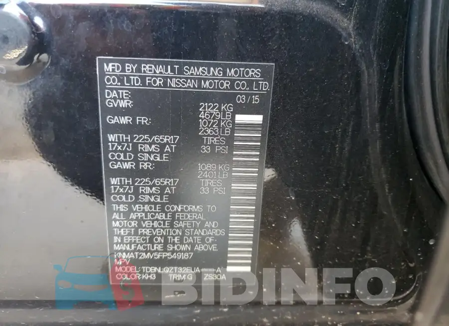 KNMAT2MV5FP549187 Photo# 13