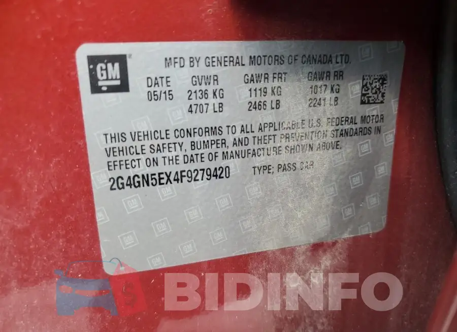 2G4GN5EX4F9279420 Photo# 13