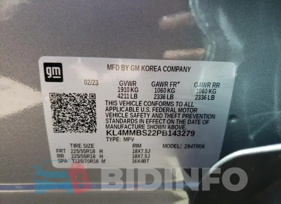 KL4MMBS22PB143279 Photo# 13