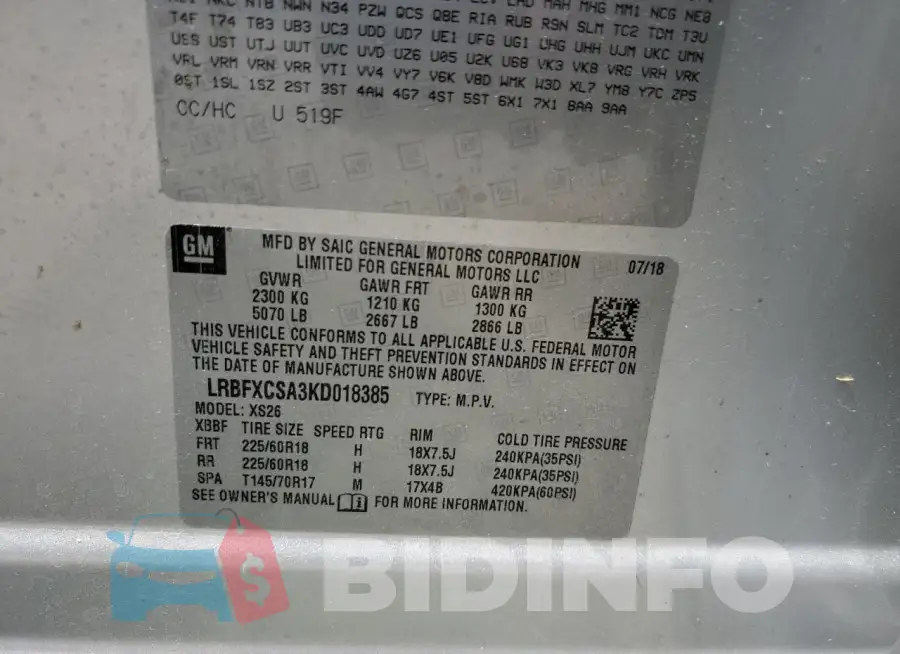 LRBFXCSA3KD018385 Photo# 13