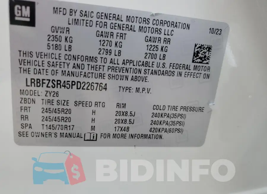 LRBFZSR45PD226764 Photo# 12